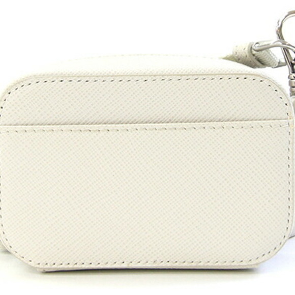 PRADA White Leather Saffiano Shoulder Bag - Picture 2 of 8